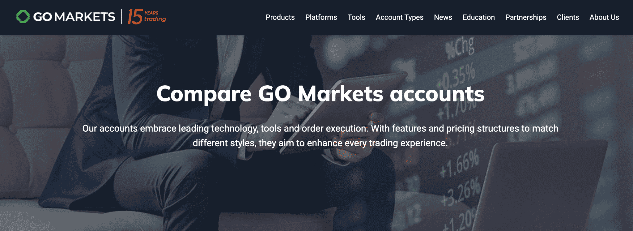 GO Markets Account Types and Features Namibia