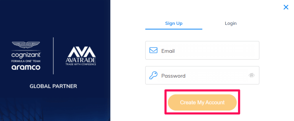Avatrade account registration Step 4